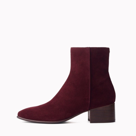 Rag & Bone Aslen Mid Boot in Merlot - UNWORN